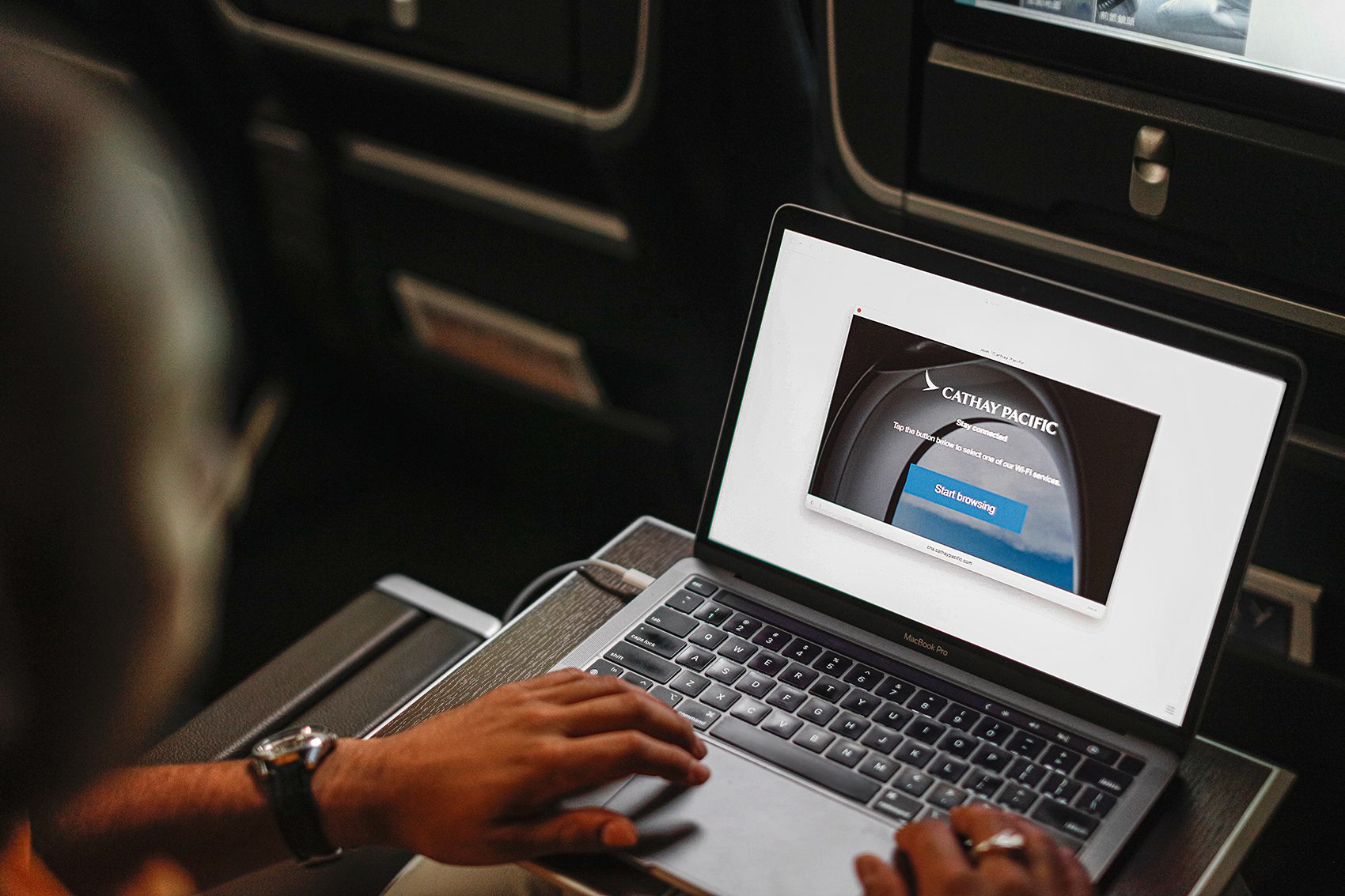 Cathay's inflight wifi